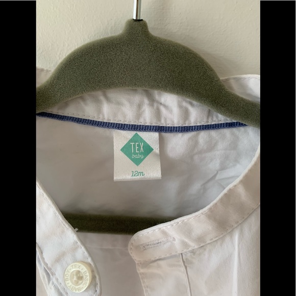 Tex Baby Boys White Button-up Shirt l Size 12 - Picture 3 of 3